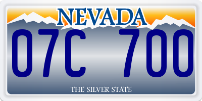 NV license plate 07C700