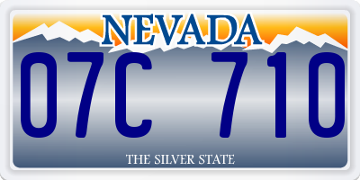 NV license plate 07C710