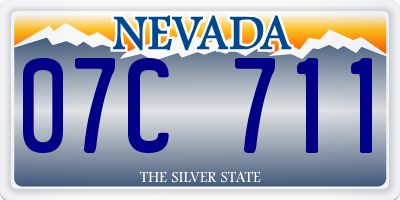 NV license plate 07C711