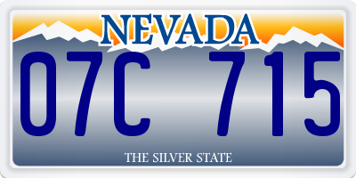 NV license plate 07C715