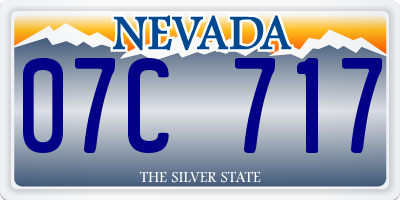 NV license plate 07C717