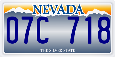 NV license plate 07C718