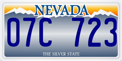 NV license plate 07C723