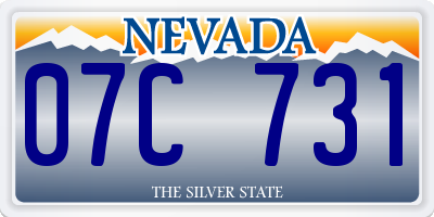 NV license plate 07C731