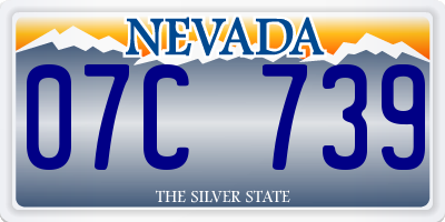 NV license plate 07C739