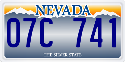 NV license plate 07C741