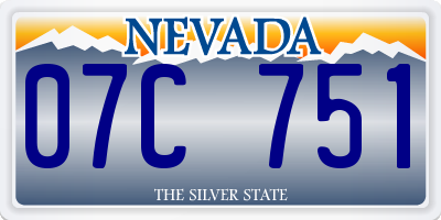 NV license plate 07C751