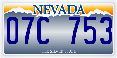 NV license plate 07C753