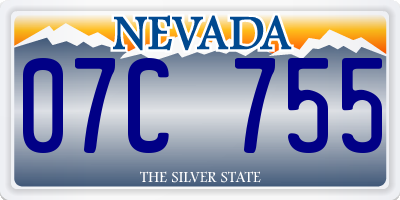 NV license plate 07C755