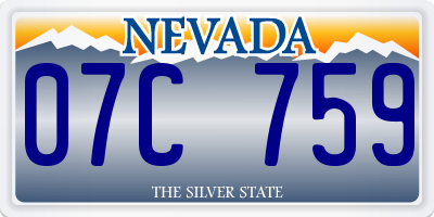 NV license plate 07C759