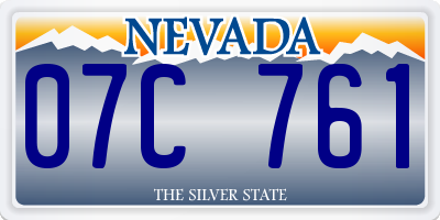 NV license plate 07C761