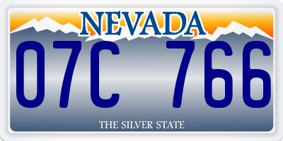 NV license plate 07C766