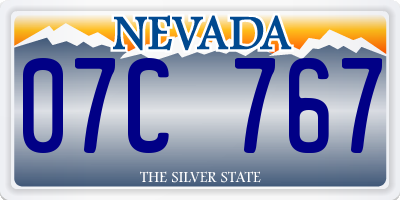 NV license plate 07C767