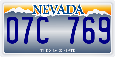 NV license plate 07C769