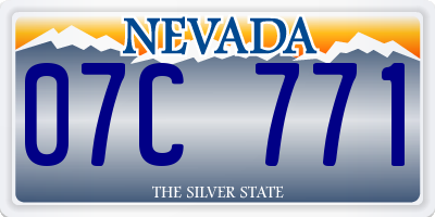 NV license plate 07C771