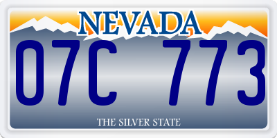 NV license plate 07C773