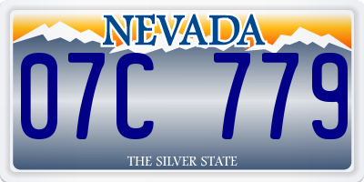 NV license plate 07C779