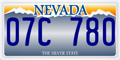 NV license plate 07C780