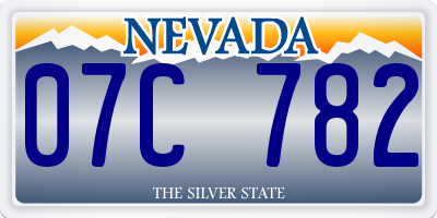 NV license plate 07C782