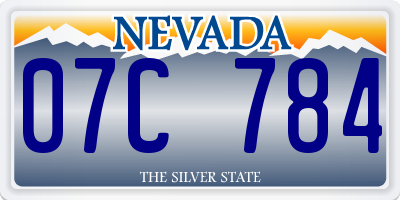 NV license plate 07C784