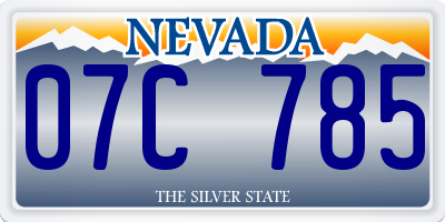 NV license plate 07C785