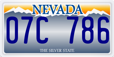 NV license plate 07C786