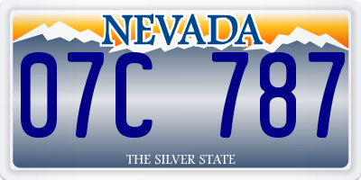 NV license plate 07C787