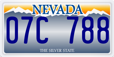 NV license plate 07C788