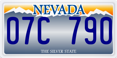 NV license plate 07C790