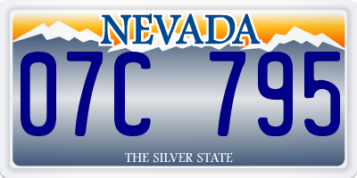 NV license plate 07C795