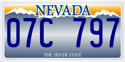 NV license plate 07C797