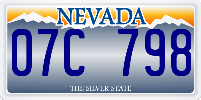 NV license plate 07C798