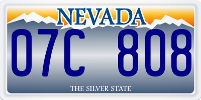 NV license plate 07C808