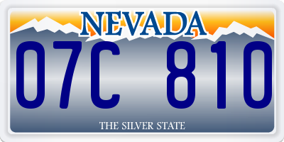 NV license plate 07C810