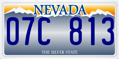 NV license plate 07C813