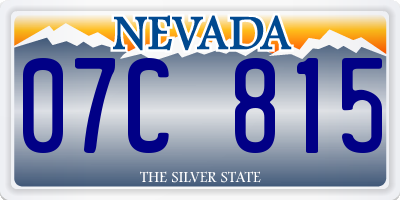 NV license plate 07C815