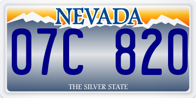 NV license plate 07C820