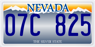 NV license plate 07C825