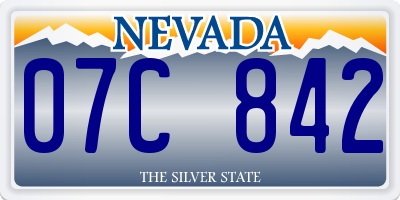 NV license plate 07C842