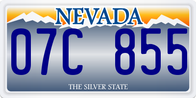 NV license plate 07C855