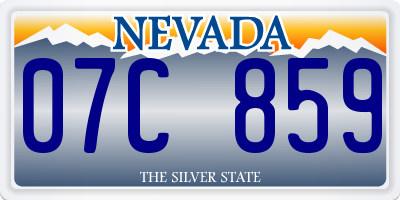 NV license plate 07C859