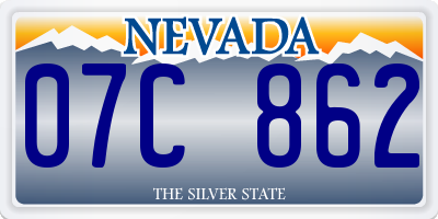 NV license plate 07C862