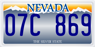 NV license plate 07C869