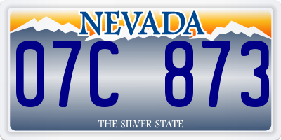 NV license plate 07C873