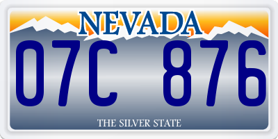 NV license plate 07C876