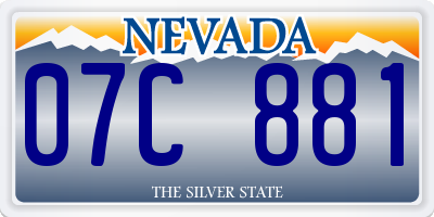 NV license plate 07C881