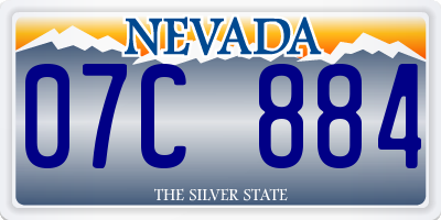 NV license plate 07C884