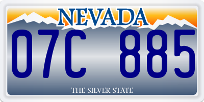 NV license plate 07C885