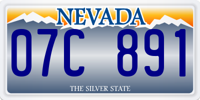 NV license plate 07C891