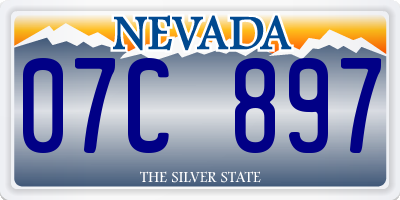 NV license plate 07C897